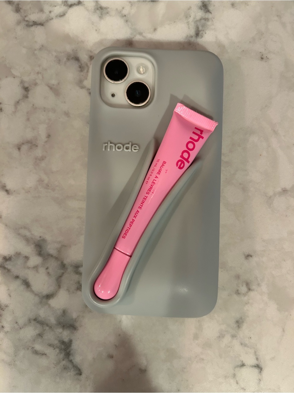 rhode Gray iPhone 14 Case with lip gloss holder - excellent used condition